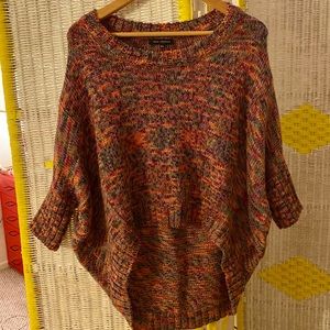 QED London Rainbow Knit Slouchy Sweater